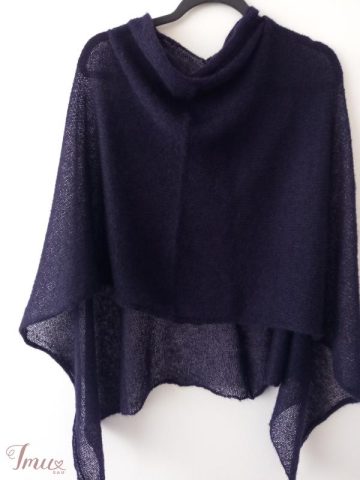 imusau.lt | parduodama tamsiai violetinė megzta moherio skraistė su siūle